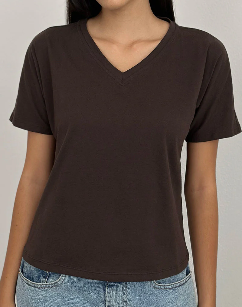 Viman Top in Jersey Chocolate - Image 3