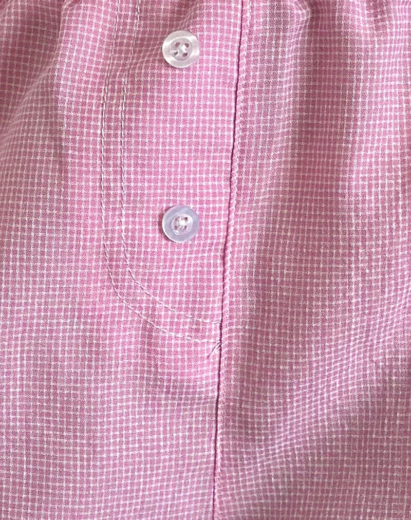 Voir Short in Poplin Gingham Pink - Image 5