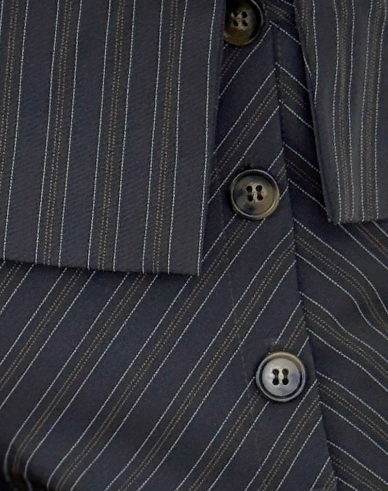 Wamuka Short in Tailoring Pinstripe Grey - Image 6