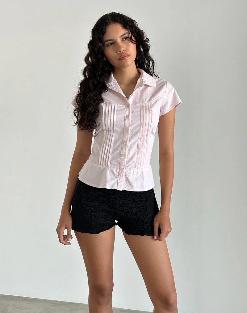 Wilmot Blouse in Light Pink Poplin - Image 3