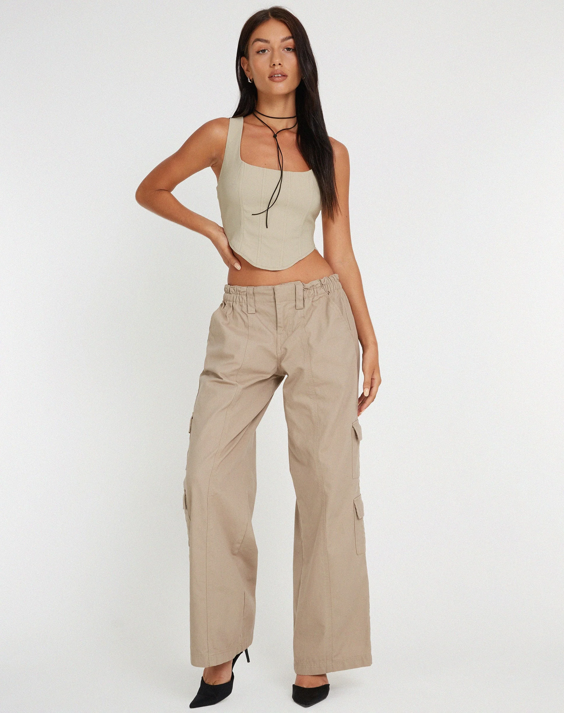 Wima Corset Top in Beige - Image 4