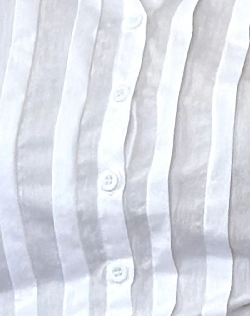 Winda Long Sleeve Shirt in Poplin White - Image 6