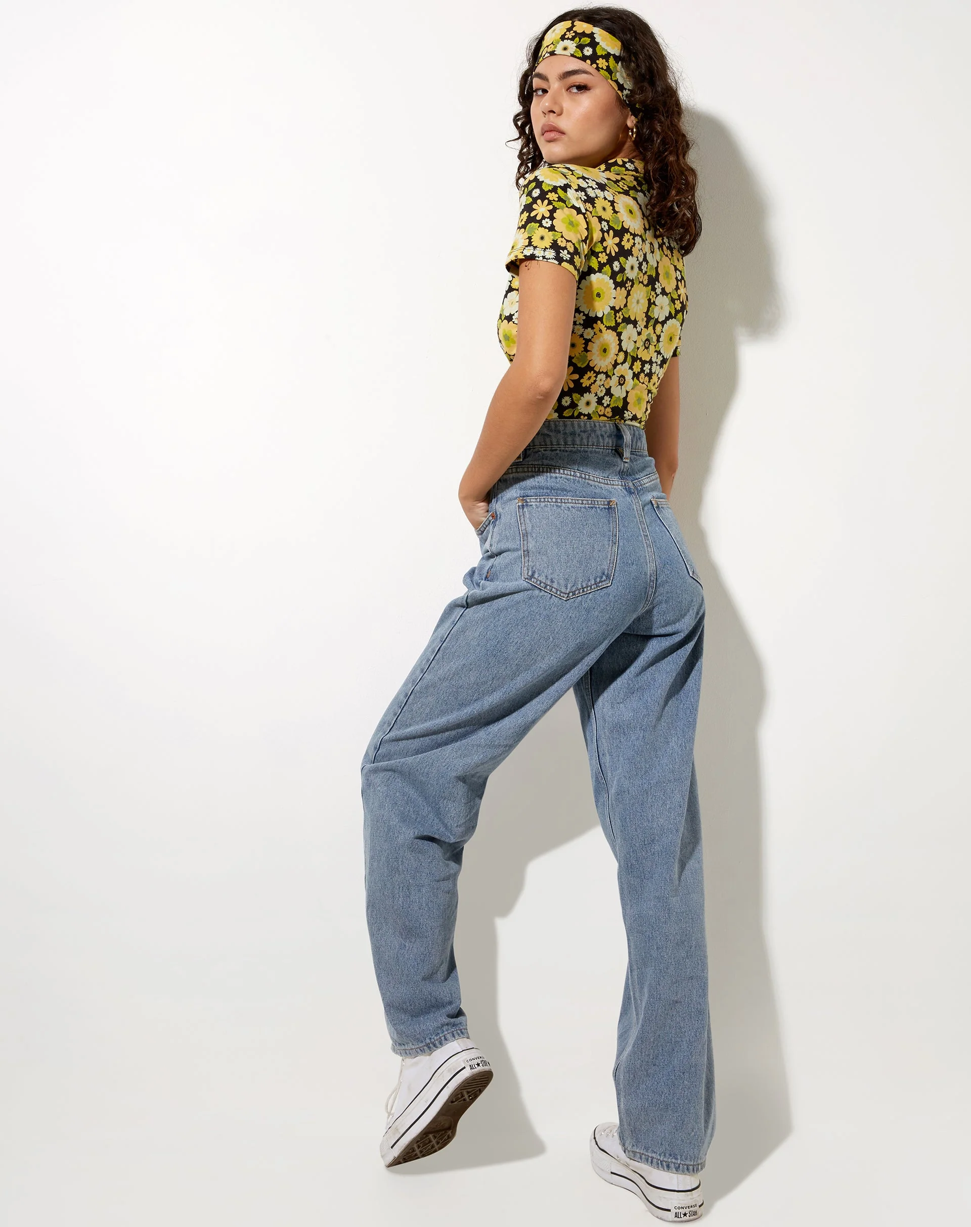 Wuma Cropped Shirt in Retro Floral - Image 4