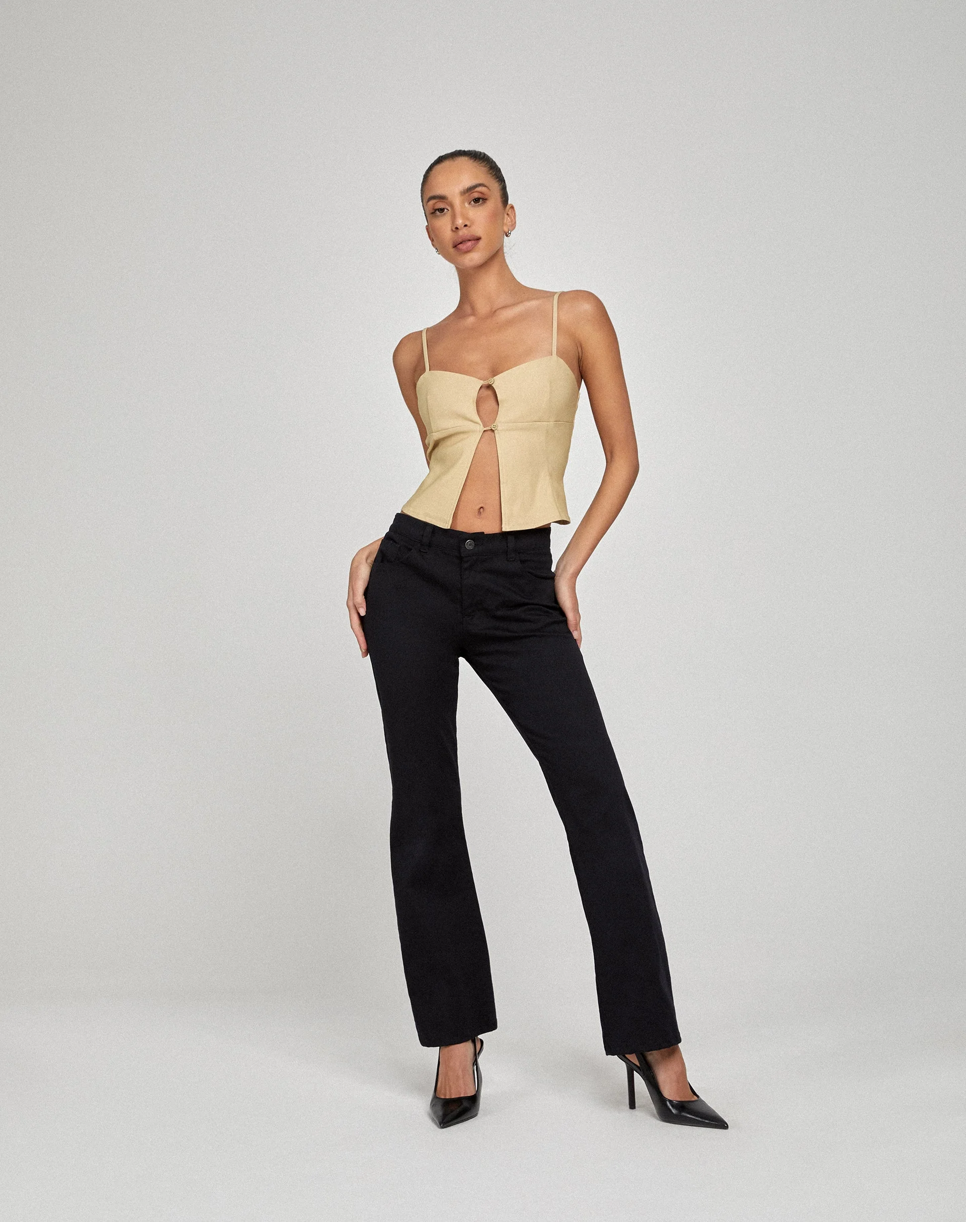 Yaka Cami Top in Tailoring Ecru - Image 5
