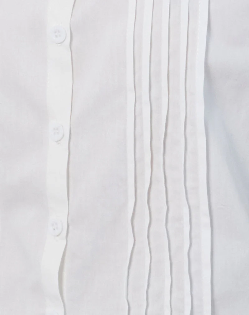 Yara Blouse in Poplin White - Image 6