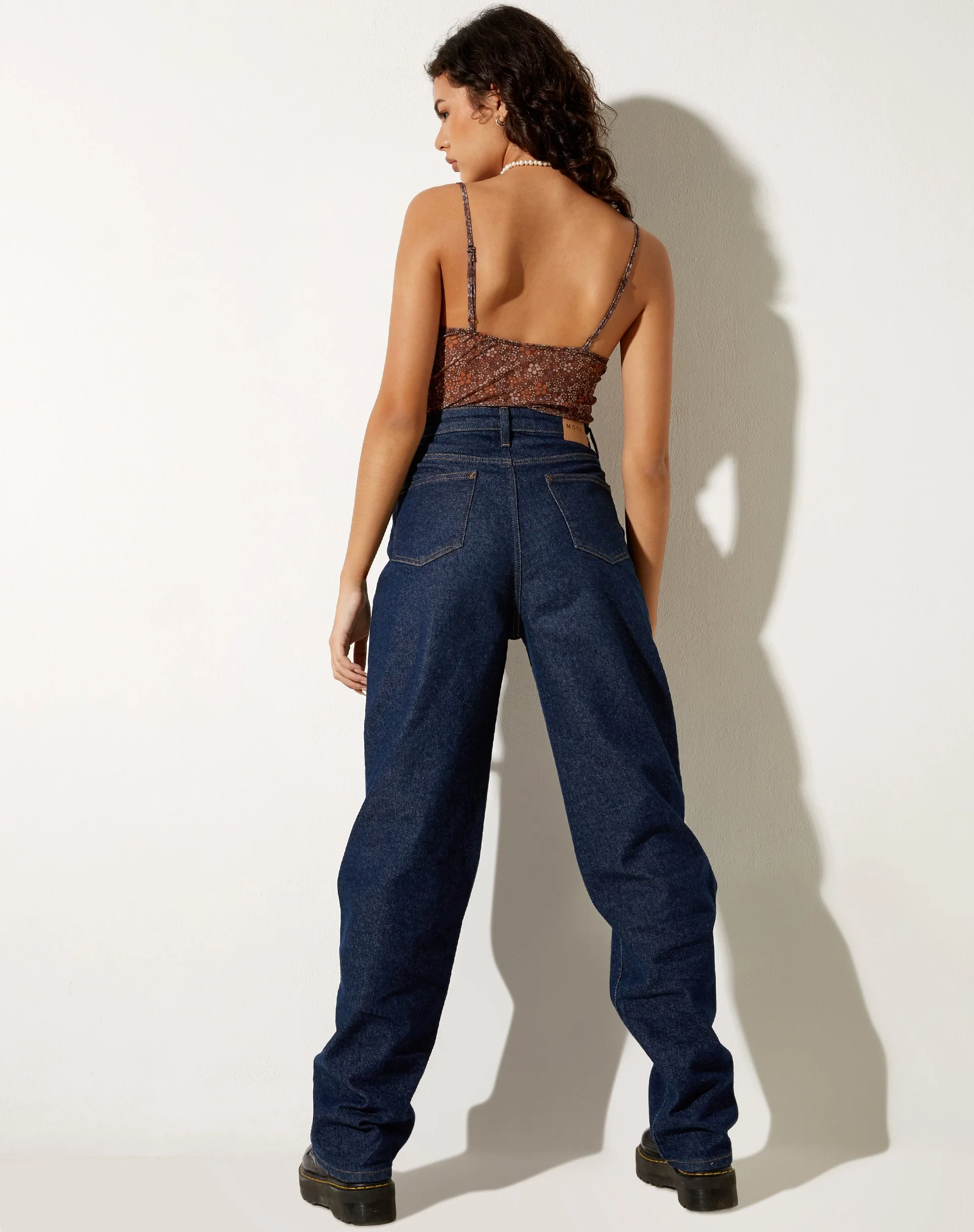 Yena Crop Top in Flower Garden Brown - Image 5