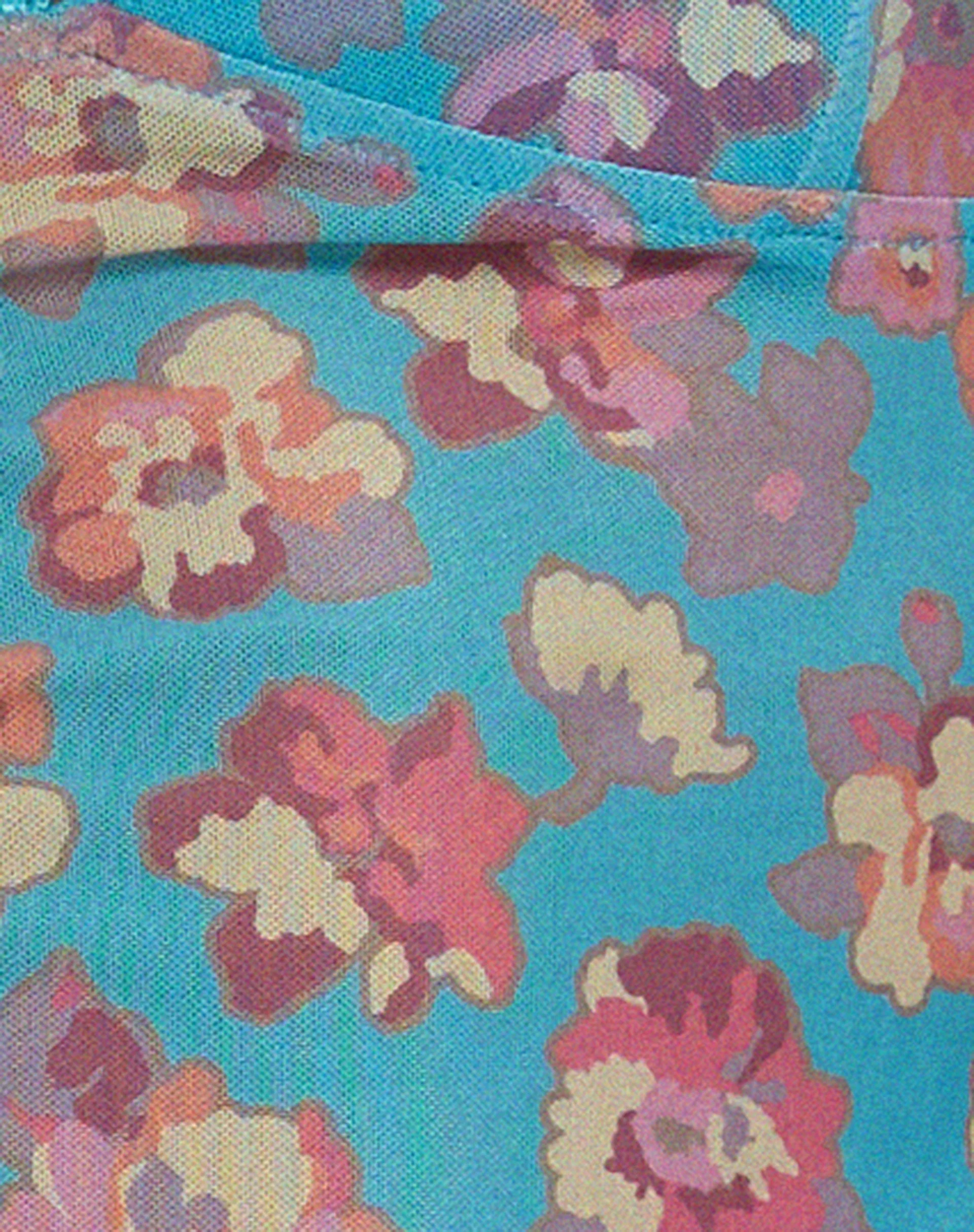 Yenika Crop Top in Contrast Floral Blue - Image 7