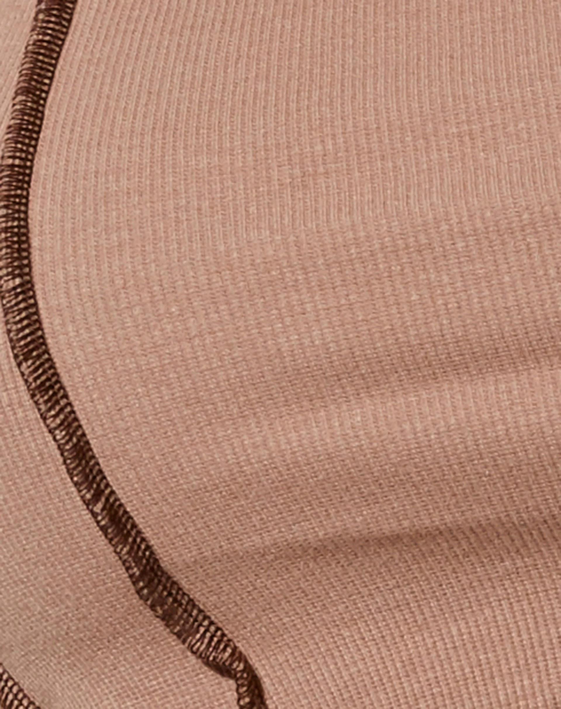 Yoshi Corset Top in Silver Mink with Dark Brown Stitch - Image 6
