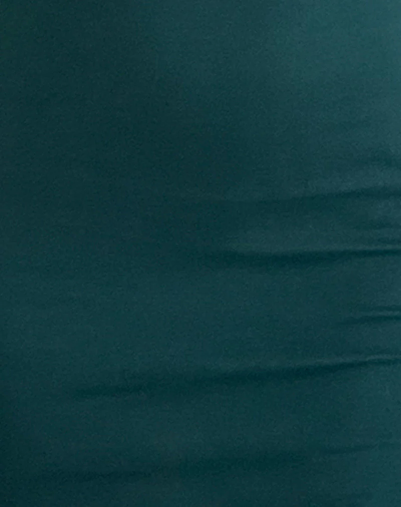 Yrion Turtle Neck Bodycon Mini Dress in Forest Green - Image 6