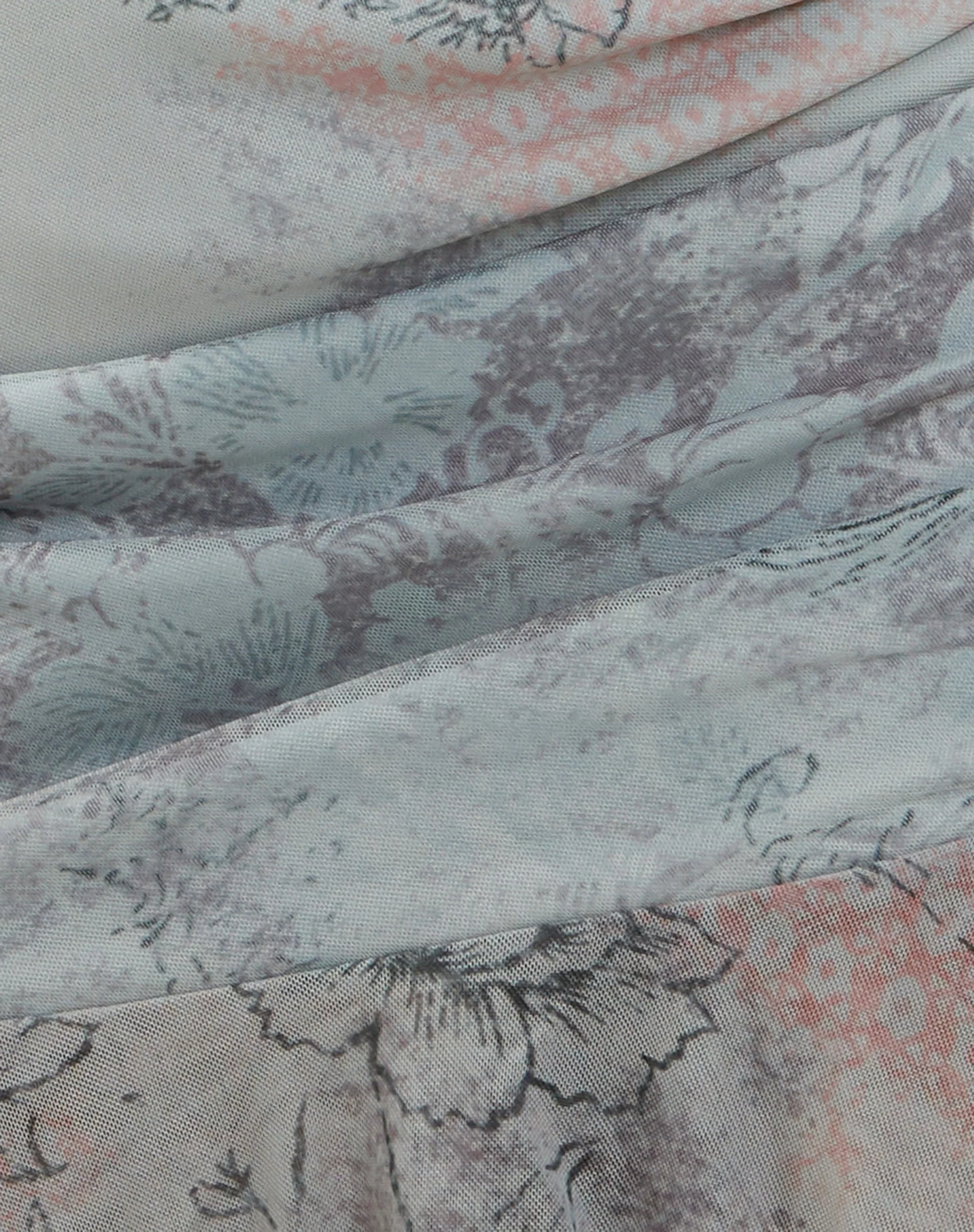 Yubila Mini Dress in Pastel Floral Lace - Image 7