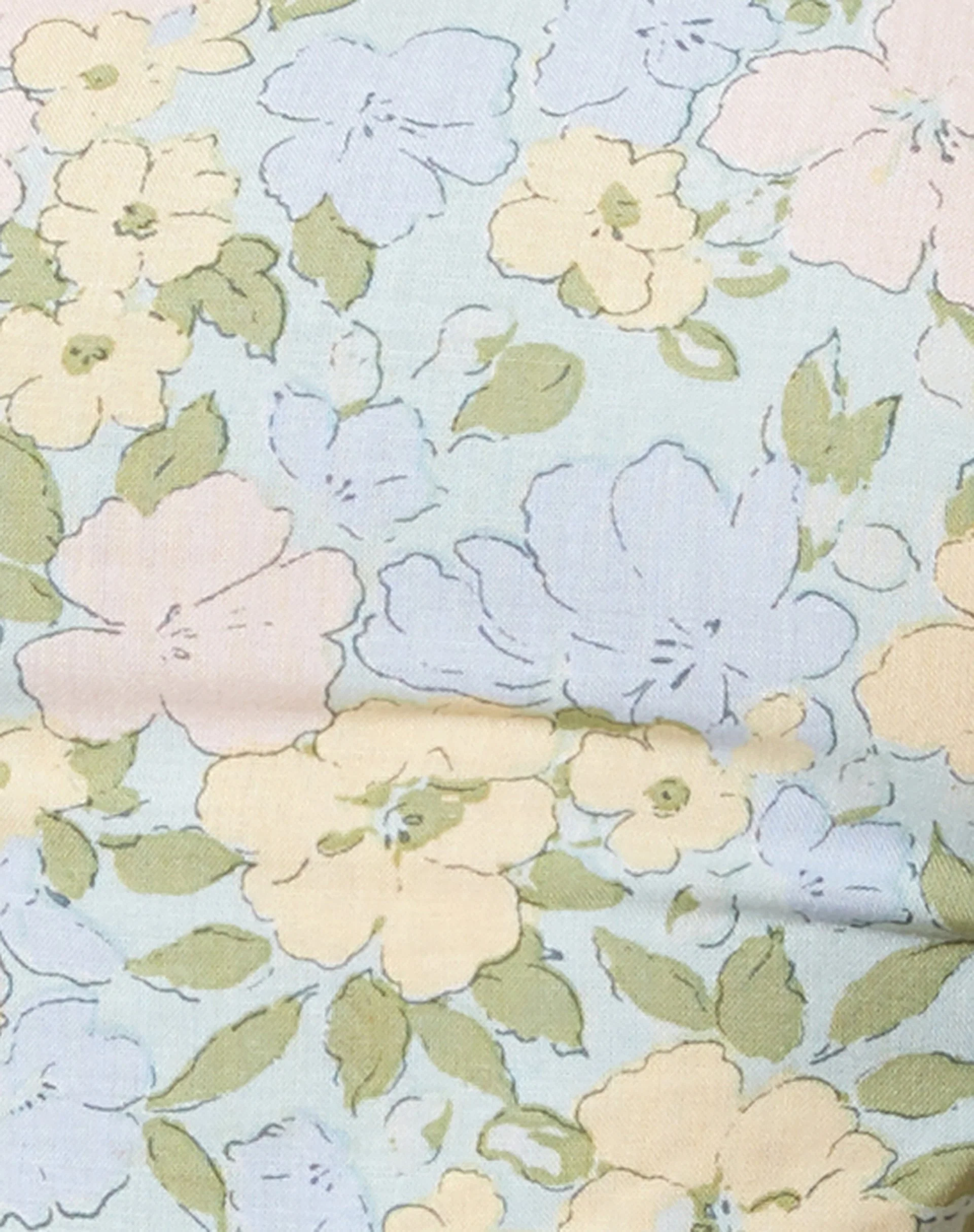 Yuja Crop Top in Washed Out Pastel Floral - Image 5