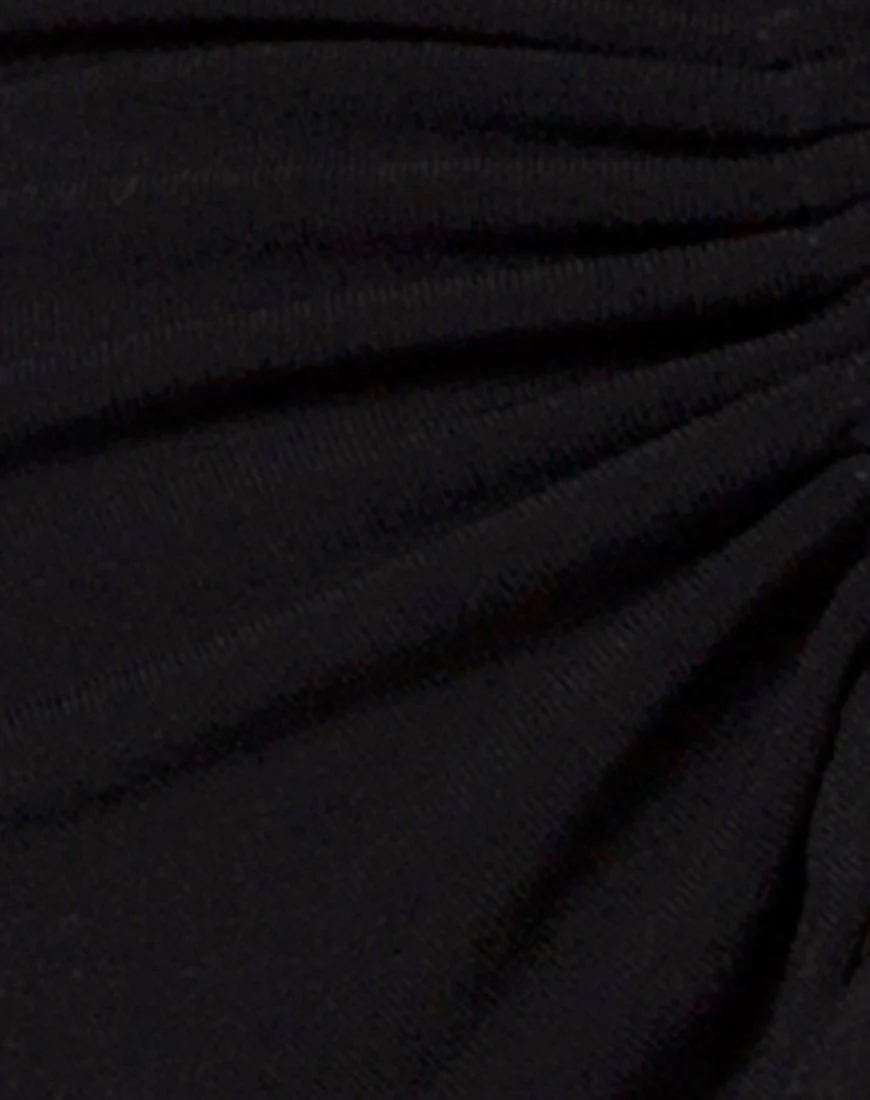 Zalea Off The Shoulder Crop in Black - Image 5