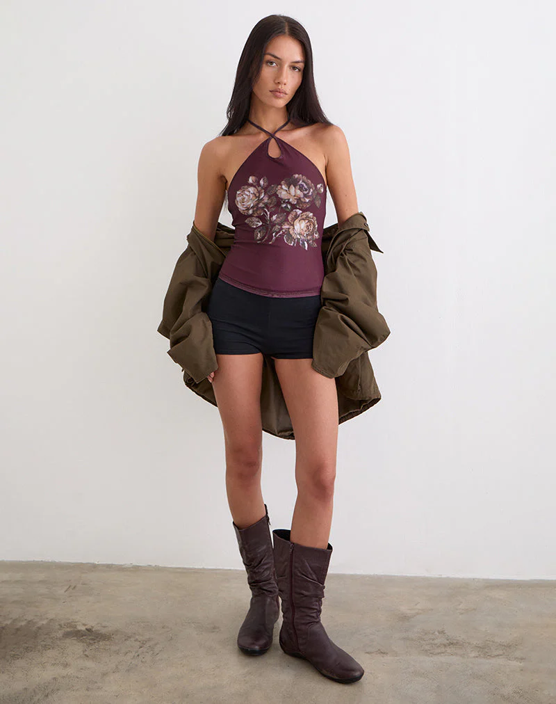 Zalika Top in Crystal Rose Burgundy - Image 2
