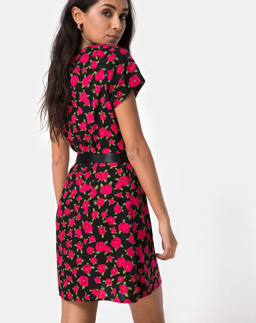 Zavacca Dress in Red Bloom - Image 10