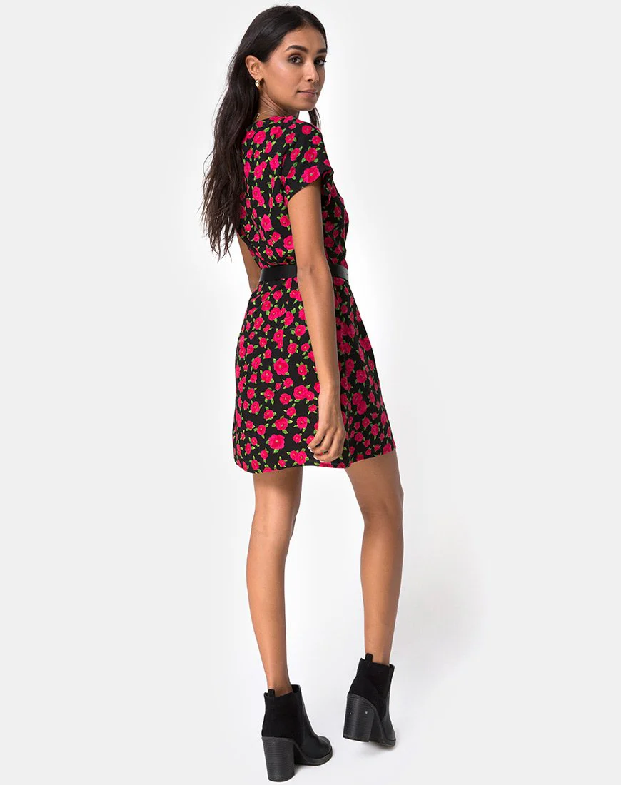 Zavacca Dress in Red Bloom - Image 6