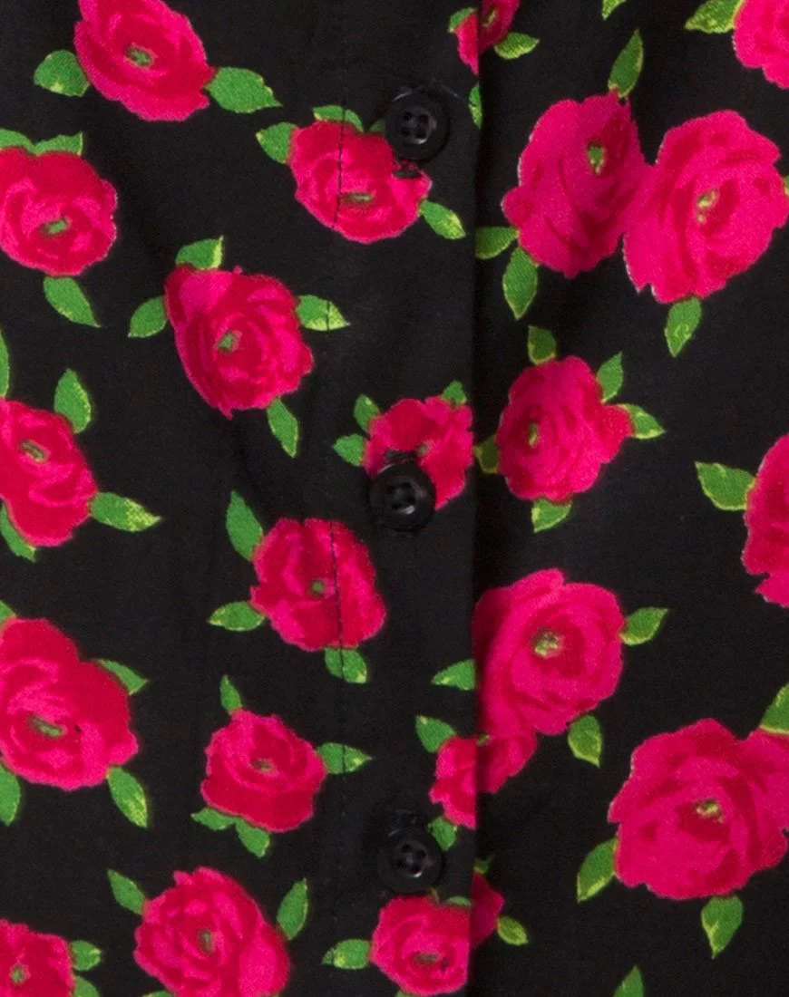 Zavacca Dress in Red Bloom - Image 7