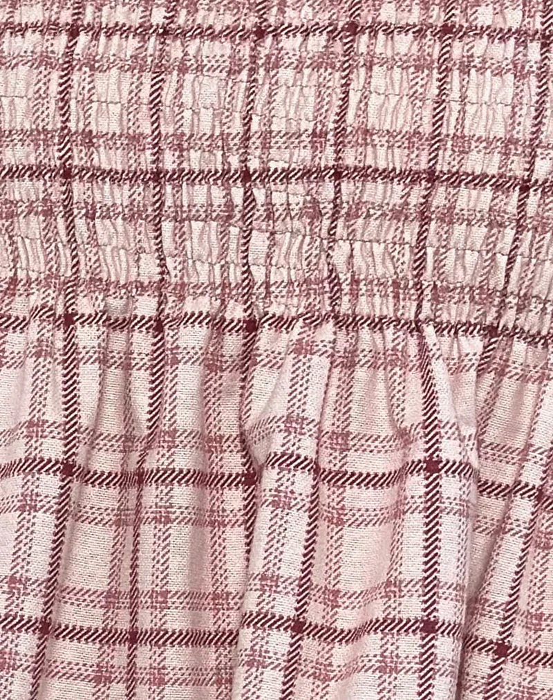 Zerah Top in Basic Tartan Pink - Image 6