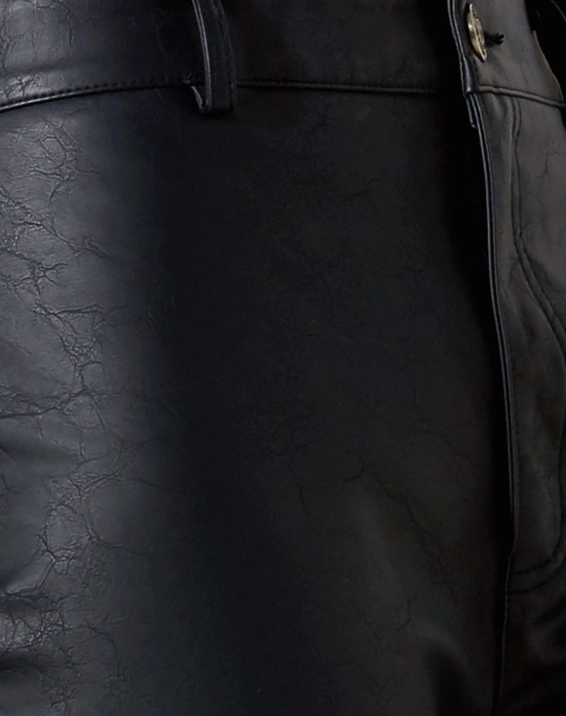 Zolen Flare Trouser in Pu Matte Black - Image 5