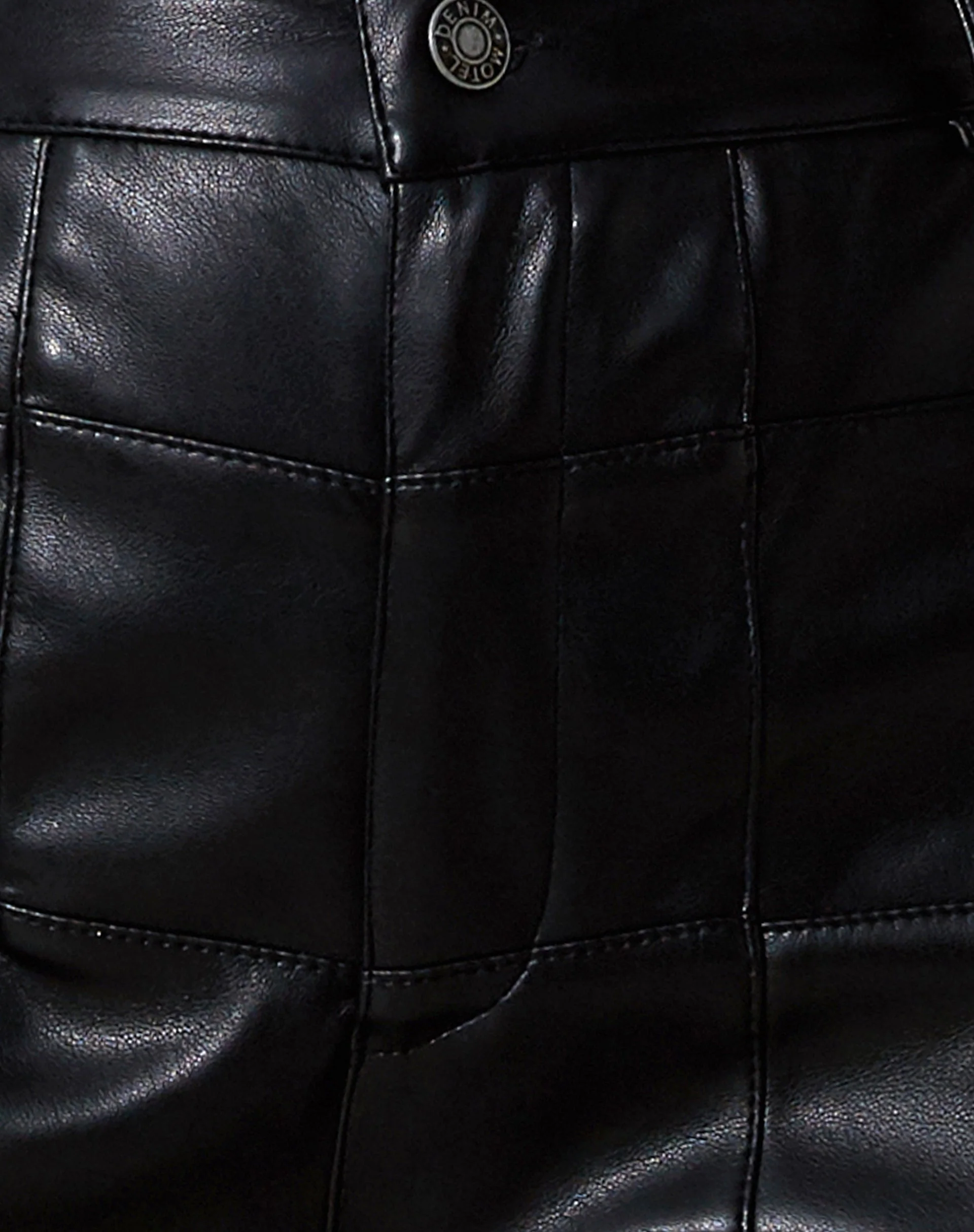 Zolo Trouser in PU Patchwork Black - Image 7
