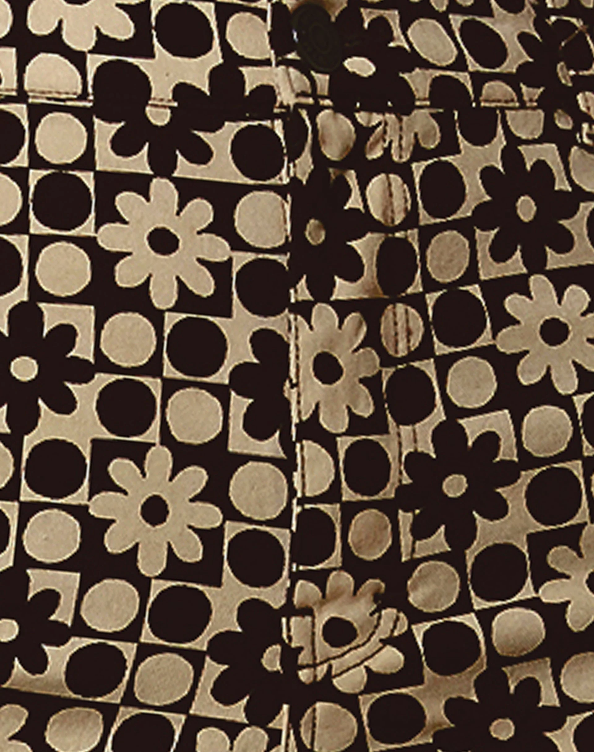Zoven Flare Trouser in Patchwork Daisy Brown - Image 7