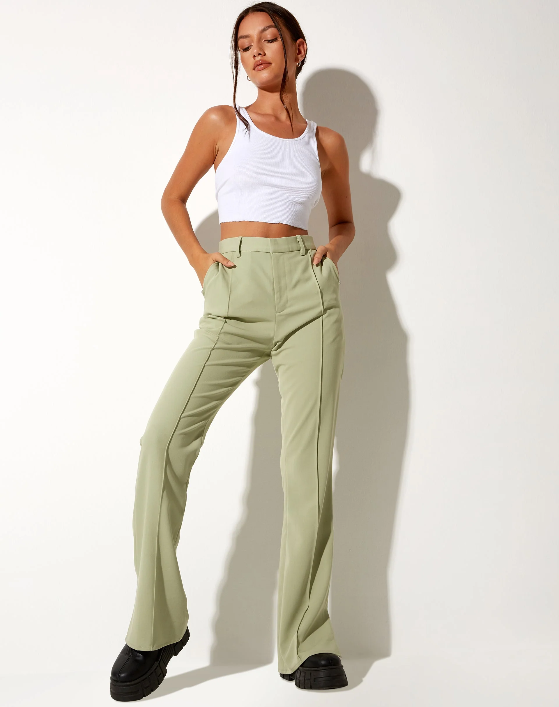 Zovey Trouser in Sage - Image 4